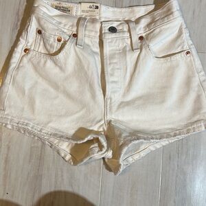 Levi's Cream Jean Shorts for Women